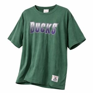Mitchell & Ness Milwaukee Bucks NBA Slub T-Shirt Green Mens XL NWT Streetwear